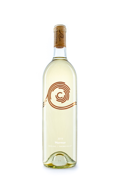 A bottle shot of 2020 Cedar River Cellars Mormor  Riesling