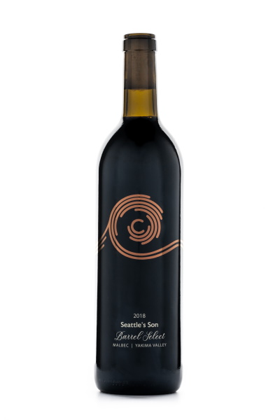 A bottle shot of 2018 Cedar River Cellars Seattle's Son  Malbec